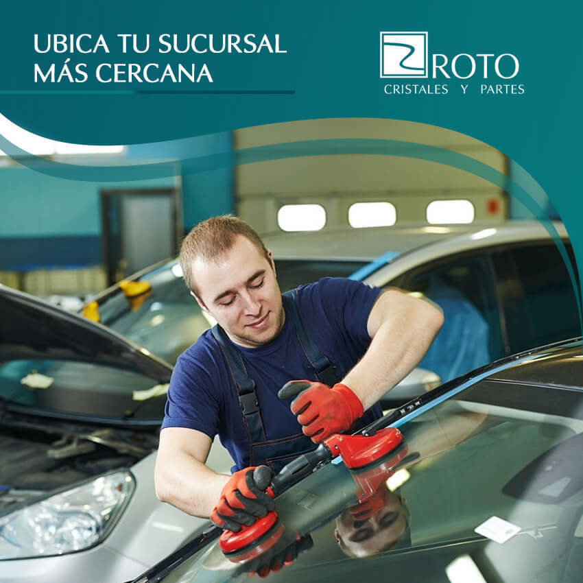 Venta de cristales automotrices.